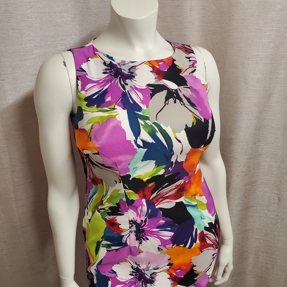 Multicolor Floral Sleeveless Dress - Picture 4 of 6